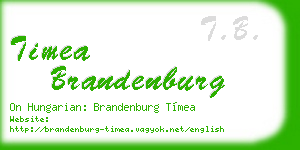 timea brandenburg business card