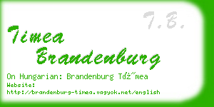 timea brandenburg business card